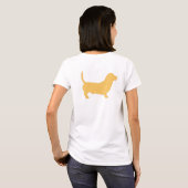 ゴールデンゲートバセット犬の救助の女性のティー Tシャツ (裏面フル)