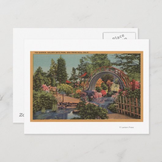 ゴールデンゲートパークティーガーデン – サンフランシスコ,カリフォルニア ポストカード (正面/裏面)