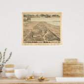 ゴールデンゲートパークパノラママップ1892 (0644A) ポスター (キッチン)