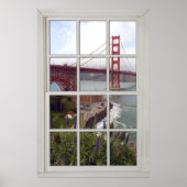 ゴールデンゲートフェイクブリッジ – フェイクホワイトウィンドウ ポスター (正面)