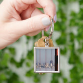 ゴールデンゲートブリッジからのサンフランシスコのスカイライン キーホルダー (手)