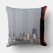 ゴールデンゲートブリッジからのサンフランシスコのスカイライン クッション (裏面)