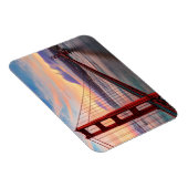 ゴールデンゲートブリッジでの美しい冬の夕日 マグネット (右側)