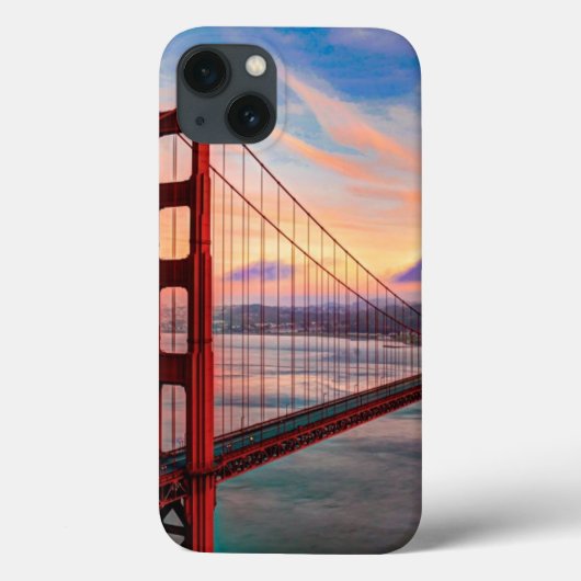 ゴールデンゲートブリッジでの美しい冬の夕日 Case-Mate iPhoneケース (裏面)