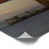 ゴールデンゲートブリッジとサンフランシスコ ポスター (角)