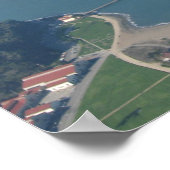 ゴールデンゲートブリッジとツェッペリンのポスター ポスター (角)