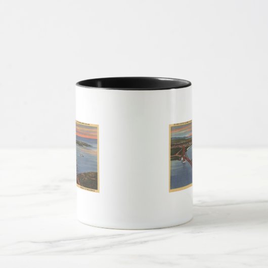 ゴールデンゲートブリッジとベイエリアの航空宇宙 マグカップ (中央)