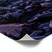 ゴールデンゲートブリッジに沈んだ夕日の写真 ポスター (角)