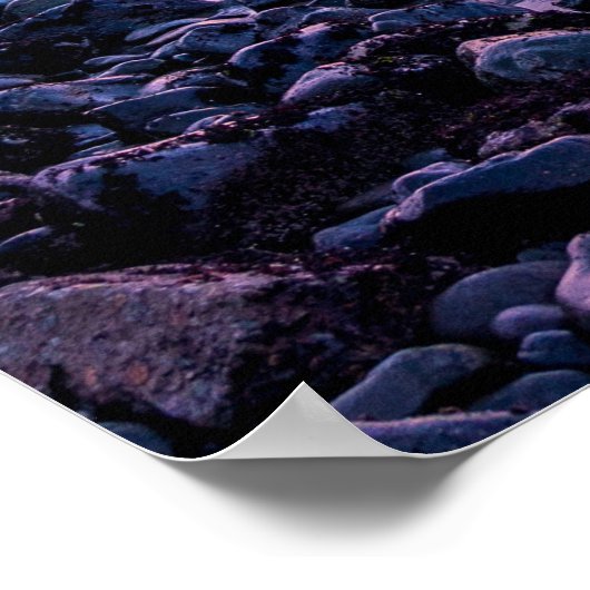 ゴールデンゲートブリッジに沈んだ夕日の写真 ポスター (角)