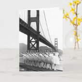 ゴールデンゲートブリッジのダンサー カード (黄色い花)