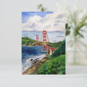 ゴールデンゲートブリッジの絵の招待カード 招待状 (スタンド正面)