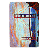 ゴールデンゲートブリッジの絵画 マグネット (縦)