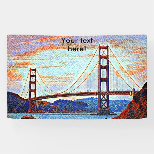 ゴールデンゲートブリッジの絵画 横断幕 (横)