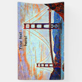 ゴールデンゲートブリッジの絵画 横断幕 (縦)