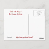 ゴールデンゲートブリッジはがき ポストカード (裏面)