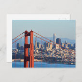 ゴールデンゲートブリッジを通るサンフランシスコの眺め ポストカード (正面/裏面)