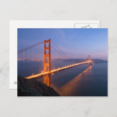 ゴールデンゲートブリッジアットサンセットポストカード ポストカード (正面/裏面)