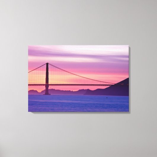 ゴールデンゲートブリッジアットサンセット キャンバスプリント (正面)