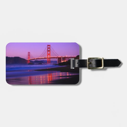 ゴールデンゲートブリッジオンベイカービーチアットサンダウン ラゲッジタグ (正面横)