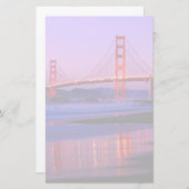 ゴールデンゲートブリッジオンベイカービーチアットサンダウン 便箋 (正面/裏面)