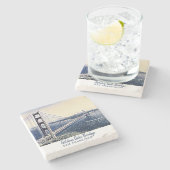 ゴールデンゲートブリッジサンフランシスコウォーターカラーアート ストーンコースター (横)