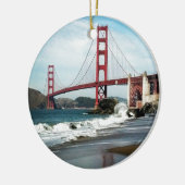 ゴールデンゲートブリッジサンフランシスコカリフォルニア セラミックオーナメント (左)