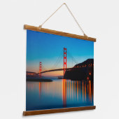 ゴールデンゲートブリッジサンフランシスコカリフォルニア 吊り下げ型タペストリー (傾斜あり)