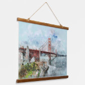 ゴールデンゲートブリッジサンフランシスコカリフォルニア 吊り下げ型タペストリー (傾斜あり)