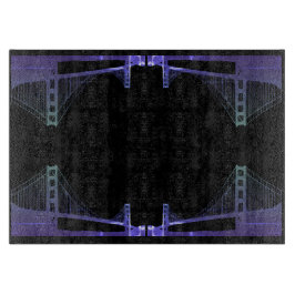 ゴールデンゲートブリッジサンフランシスコシルバーナイトライフ カッティングボード