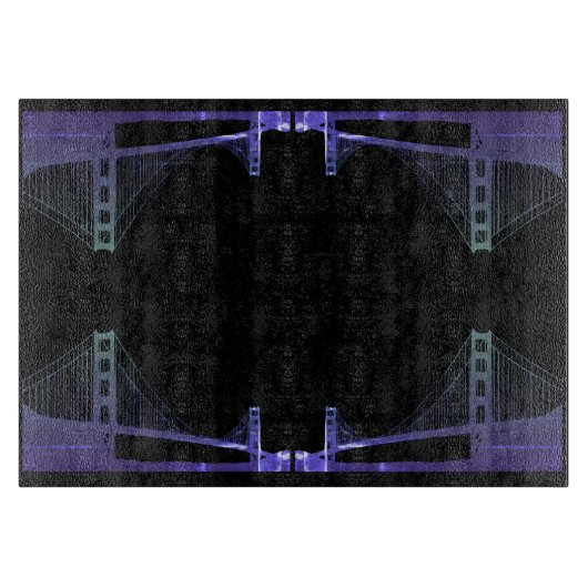 ゴールデンゲートブリッジサンフランシスコシルバーナイトライフ カッティングボード (正面)