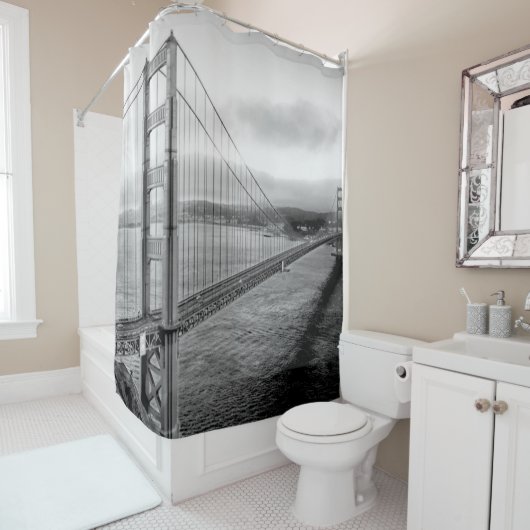 ゴールデンゲートブリッジサンフランシスコベイパシフィック海 シャワーカーテン (インサイチュ)