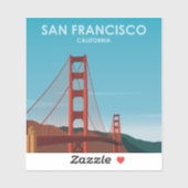 ゴールデンゲートブリッジサンフランシスコヴィンテージトラベル シール (シート)