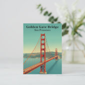 ゴールデンゲートブリッジサンフランシスコヴィンテージトラベル ポストカード (スタンド正面)