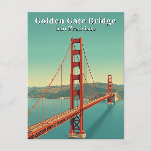 ゴールデンゲートブリッジサンフランシスコヴィンテージトラベル ポストカード (正面)