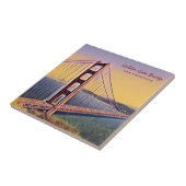 ゴールデンゲートブリッジサンフランシスコ絵画ヴィンテージ タイル (側面)