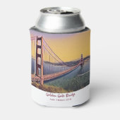 ゴールデンゲートブリッジサンフランシスコ絵画ヴィンテージ 缶クーラー (缶裏面)