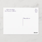 ゴールデンゲートブリッジサンフランシスコ,カリフォルニア州(CA) ポストカード (裏面)