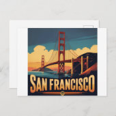 ゴールデンゲートブリッジサンフランシスコ シーズンポストカード (正面/裏面)