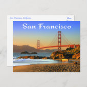 ゴールデンゲートブリッジサンフランシスコCAポストカード ポストカード (正面/裏面)