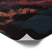 ゴールデンゲートブリッジ付きサンフランシスコのスカイライン ポスター (角)