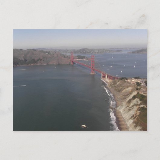 ゴールデンゲートブリッジ航空写真はがき ポストカード (正面)
