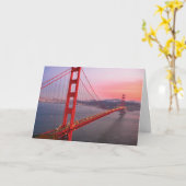 ゴールデンゲートブリッジ装飾用クッション カード (黄色い花)