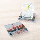 ゴールデンゲートブリッジ装飾用クッション ガラスコースター (アングル)