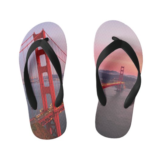 ゴールデンゲートブリッジ装飾用クッション キッズビーチサンダル (フットベッド)