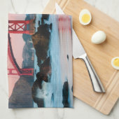 ゴールデンゲートブリッジ装飾用クッション キッチンタオル (四つ折り)