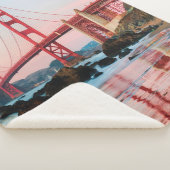 ゴールデンゲートブリッジ装飾用クッション シェルパブランケット (3/4)