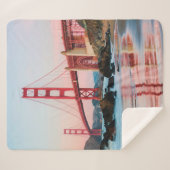 ゴールデンゲートブリッジ装飾用クッション シェルパブランケット (正面(横))
