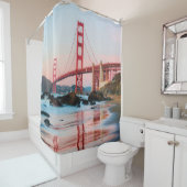 ゴールデンゲートブリッジ装飾用クッション シャワーカーテン (インサイチュ)