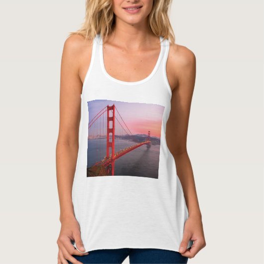 ゴールデンゲートブリッジ装飾用クッション タンクトップ (正面)