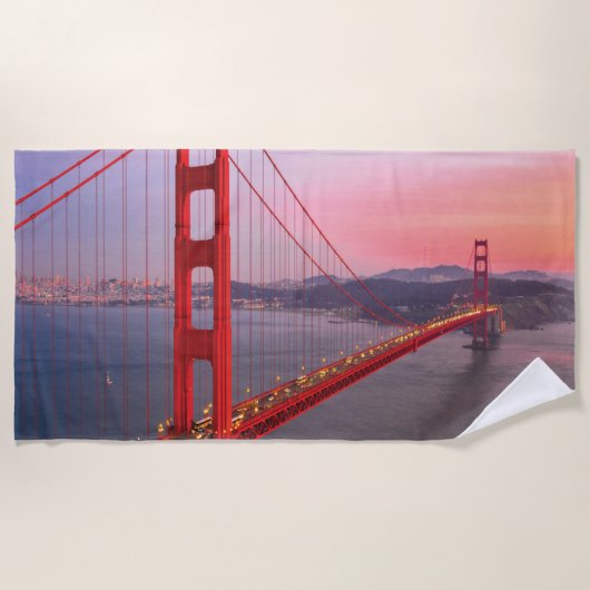 ゴールデンゲートブリッジ装飾用クッション ビーチタオル (正面)